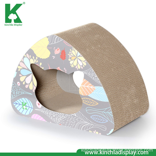 K0153 Corrugated Cardboard Cat Face Toy Cat Head Scratcher